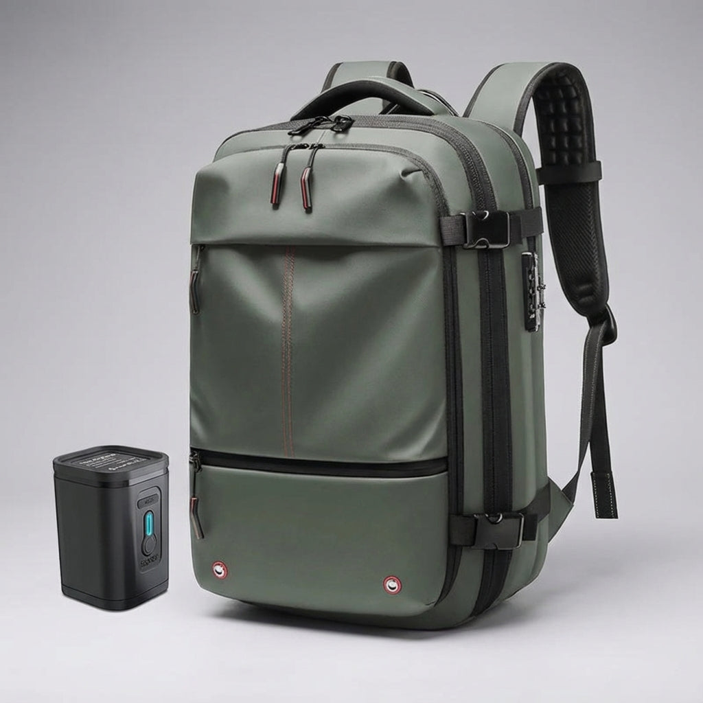 Snygg och funktionell TravelCompress, en vattentät unisex ryggsäck för alla äventyr.