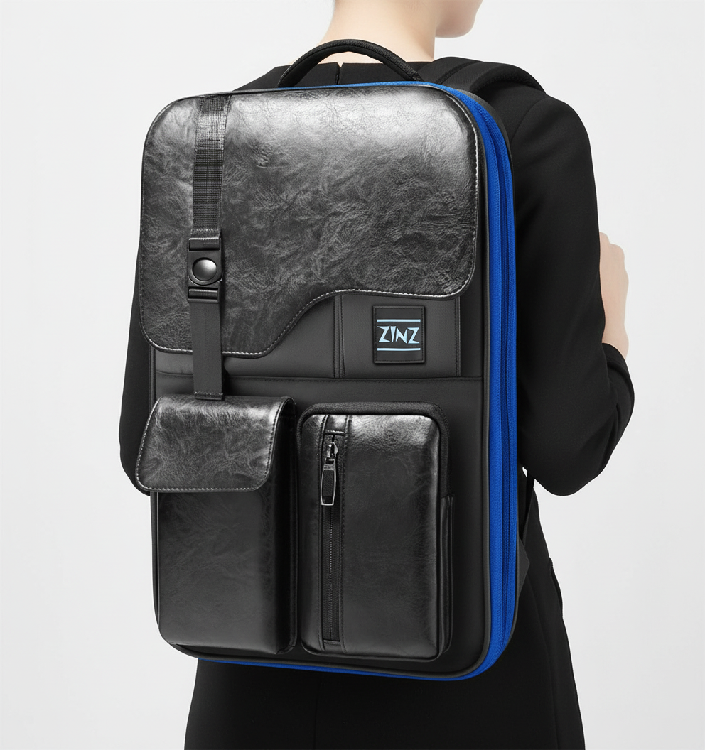 Vattentät ryggsäck med USB-laddningsport, passar för jobb, skola och som reseryggsäck.