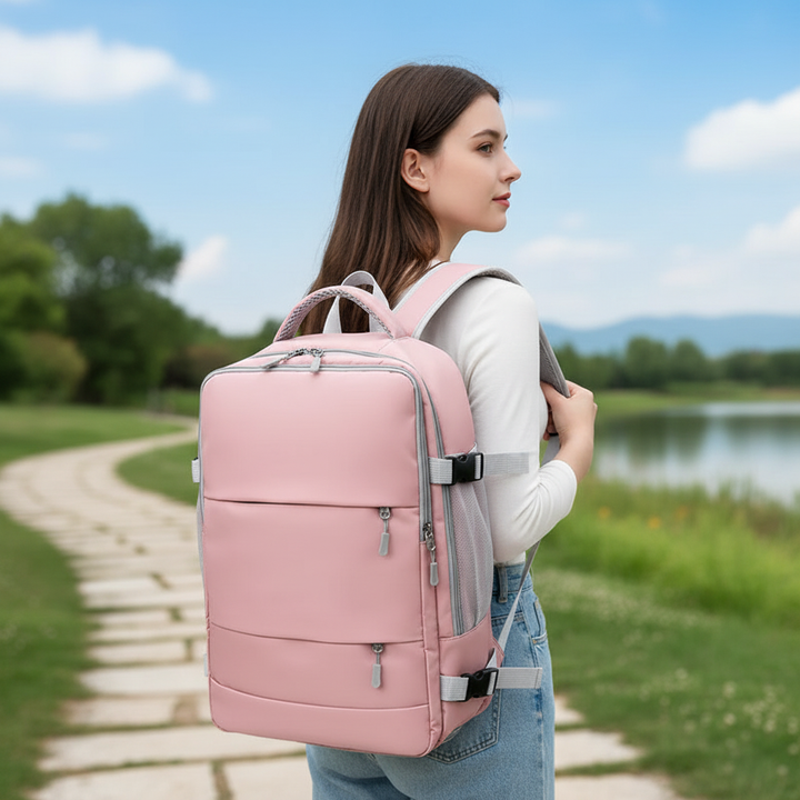Unisex vattentät ryggsäck. Säker & stilfull för resor, laptop, skola & kontor.