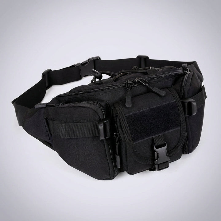 Slitstark unisex taktisk midjeväska i vattentätt material. Perfekt för outdoor och vardaglig användning.