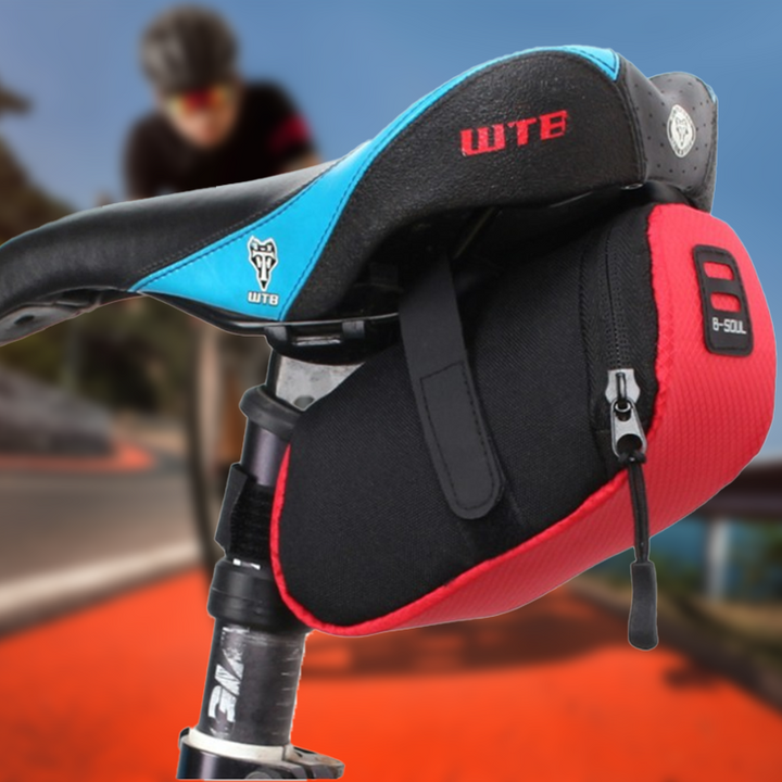 Unisex vattentät cykelväska i svart med dragkedjeficka, idealisk för mobil och nycklar, cykeltillbehör, mått 15x7x7 cm.
