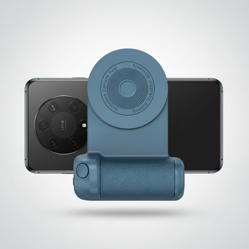 Smart mobilhållare med magnetisk stabilisator och inbyggd trådlös laddning. Multifunktionell för din telefon.