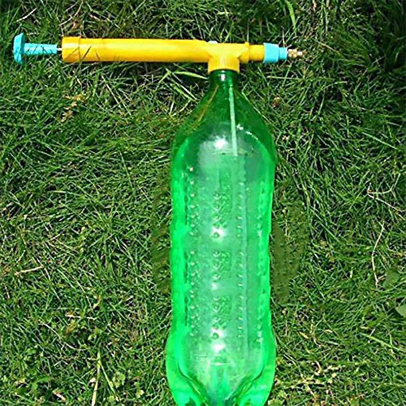 Universal plast vattenspruthuvud, gul och blå, passar de flesta plastflaskor för trädgård och växthus.