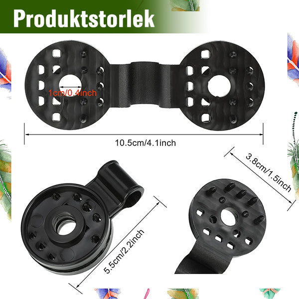 Universella plastclips för trädgård, säker fästning av solskyddsnät. Högkvalitativ plast, enkel installation.