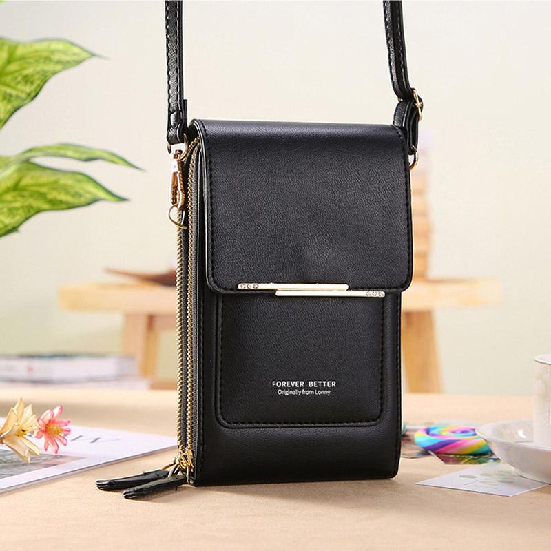 Smidigt mobilfodral i crossbody-modell med plats för kort och nycklar