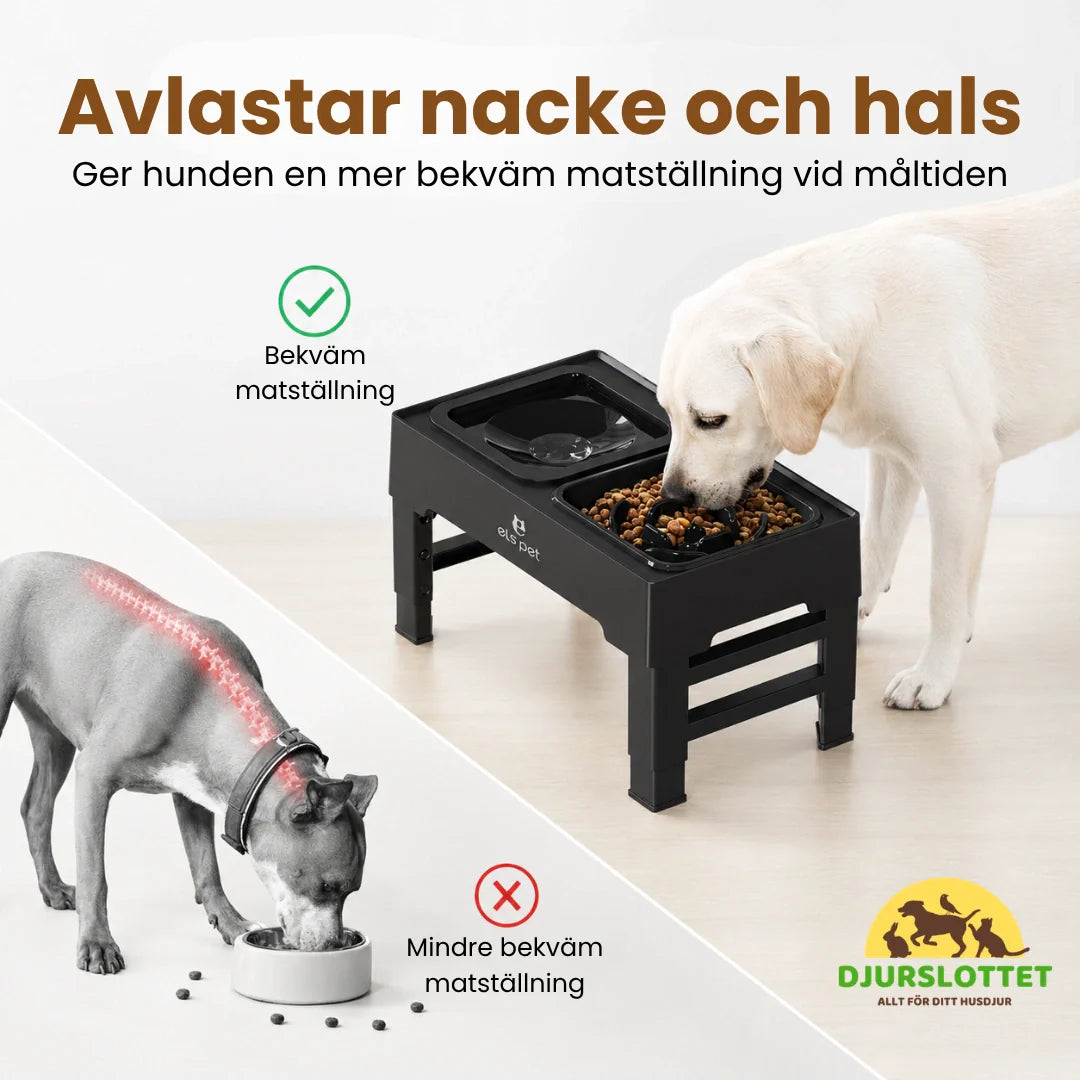 Innovativ slowfeeder hundmatskål för valpar & vuxna hundar, förebygger hetsätning och kräkning.