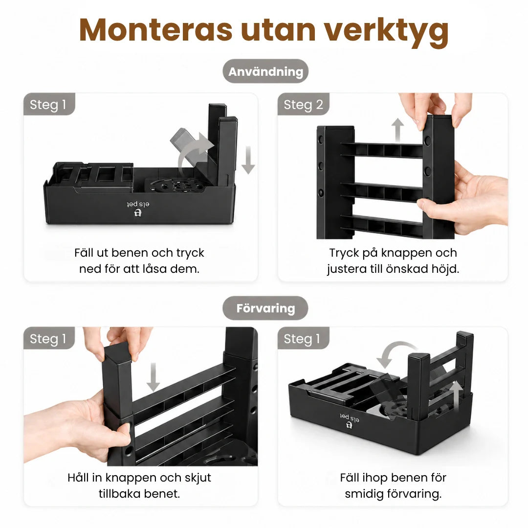 Designad slowfeeder matskål för hund & katt, med upphöjd position och effektivt antispillskydd.