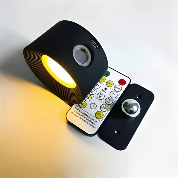 USB-lampa för vägg med fokus på den portabla och sladdlösa funktionen