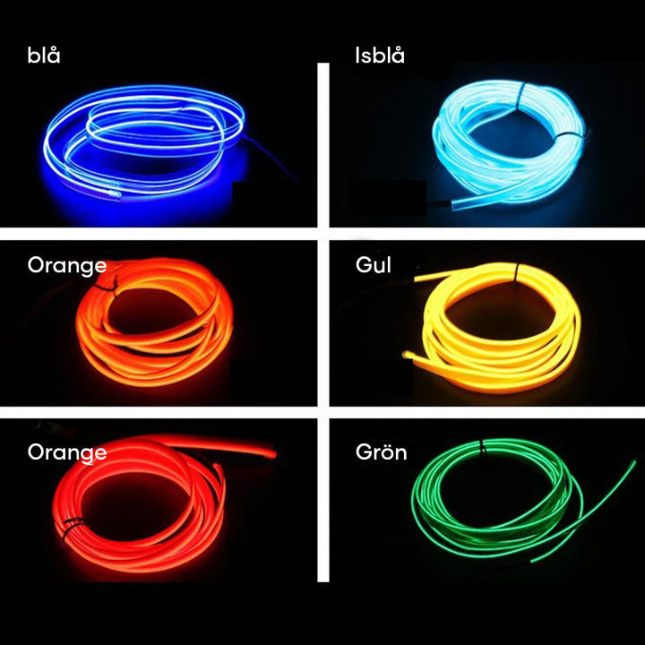 "USB-bilbelysning IP67, färgglatt LED-ljus, flexibel montering, förvandla bilens interiör med hållbar stämning"