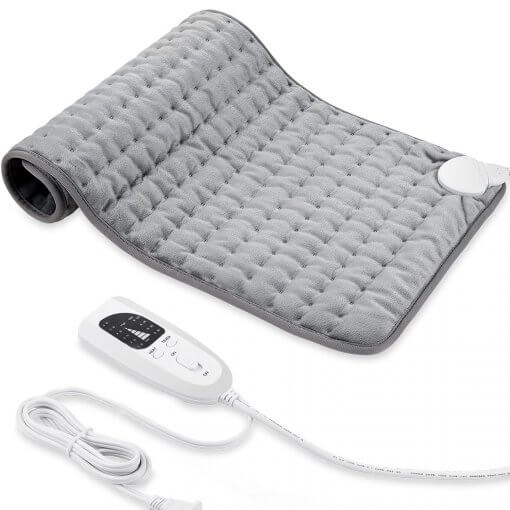 Värmedyna för rygg och kropp med timer. Ger smärtlindring och avkoppling, perfekt för muskelvärk och obehag.