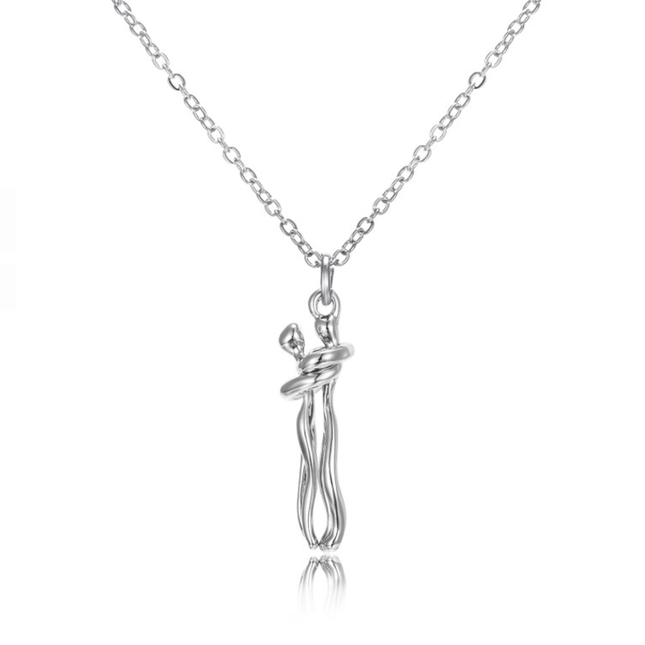 "Vackert par kram halsband i koppardesign, symboliserar evig kärlek och sammanhållning för älskare."
