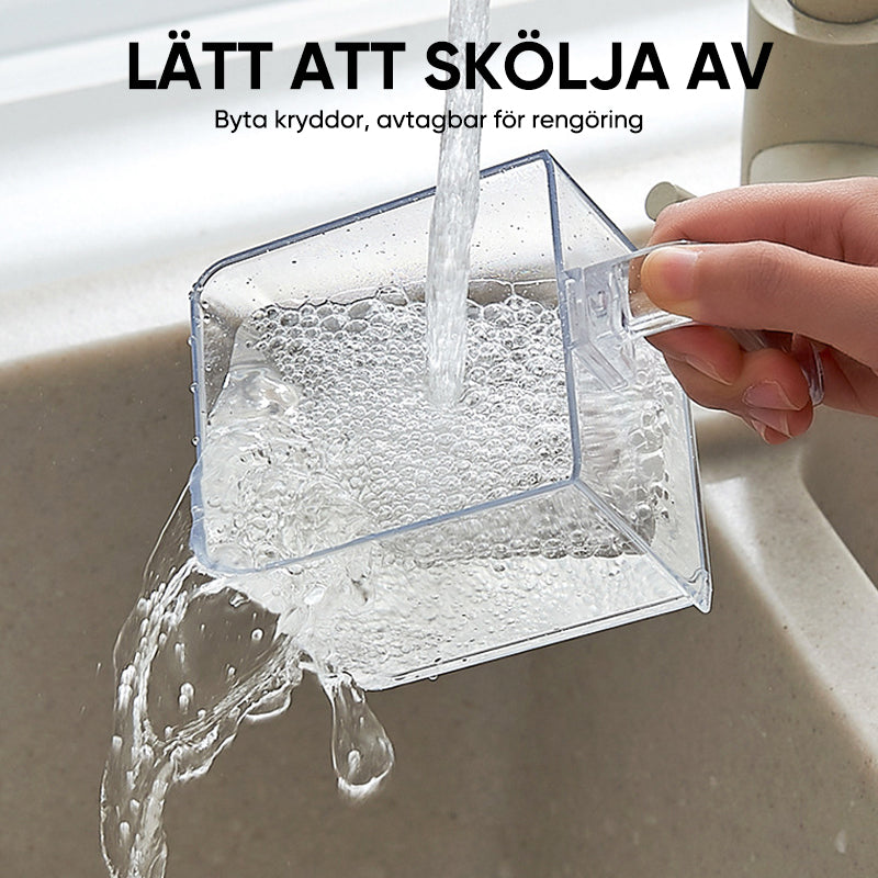 Säkerhetsförslutning som håller kryddorna fräscha och skyddade.