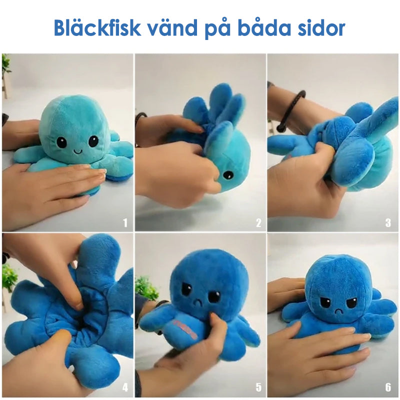 "Vändbar söt plyschleksak för barn, realistisk stil, mjuka pastellfärger, perfekt för lek eller dekoration."