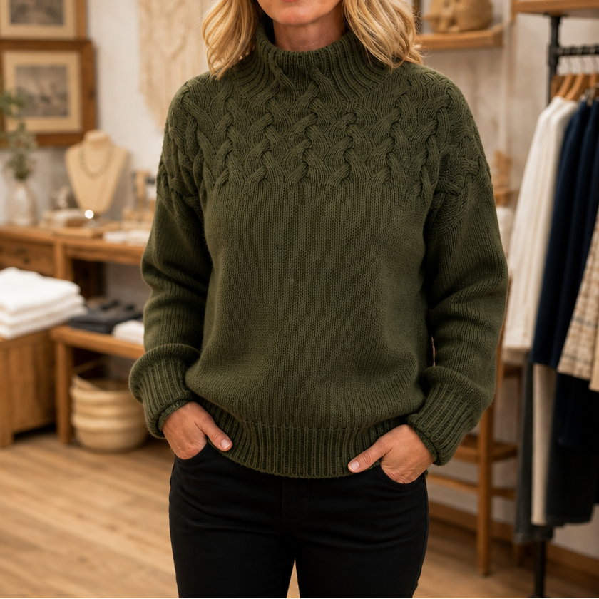 Stilfull turtleneck tröja för en komplett höstoutfit