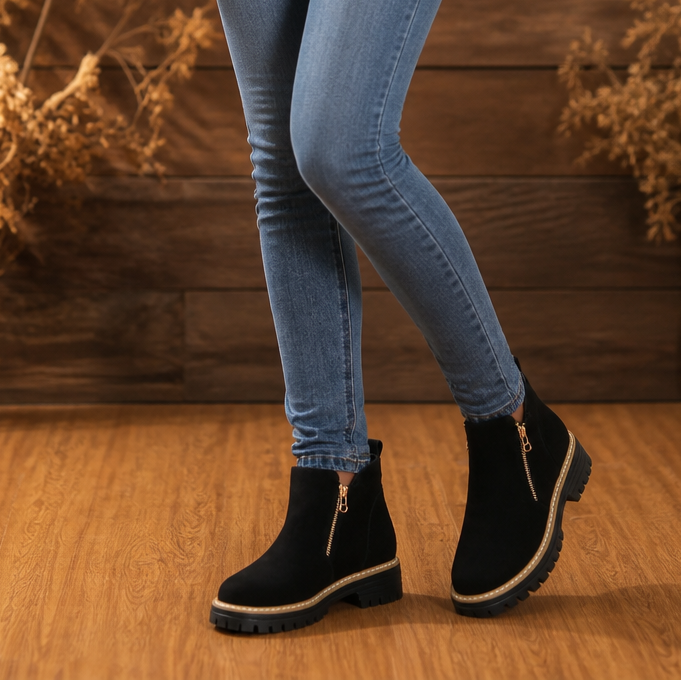 Bekväma vardagsboots med bra stöd och halkfri yttersula