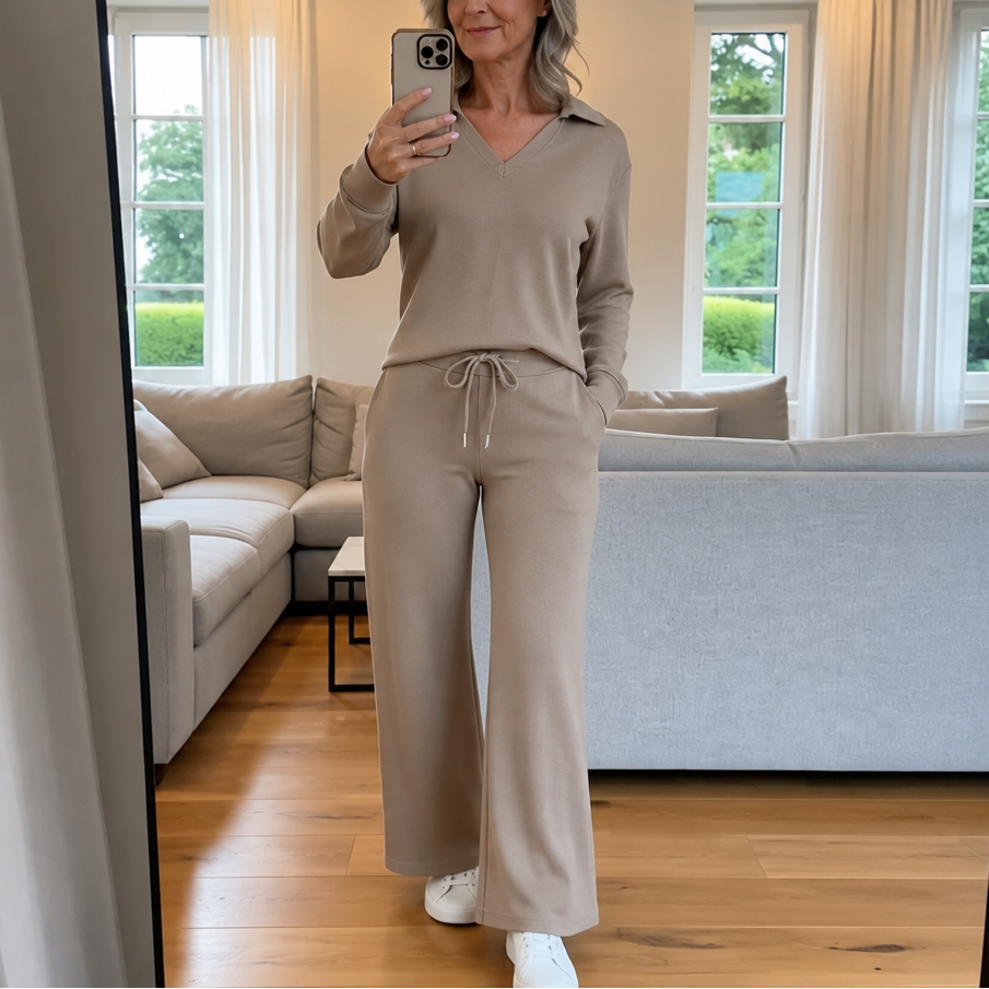 Smidig passform och rörlighet i vida byxor från loungewear-kollektionen