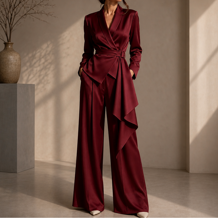 Stilfull helhetsoutfit med damkläder i matchande set