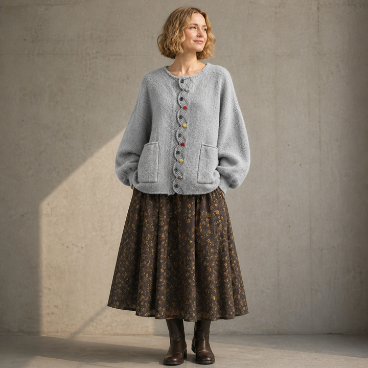 Styla din outfit med en trendig och vågig oversize cardigan