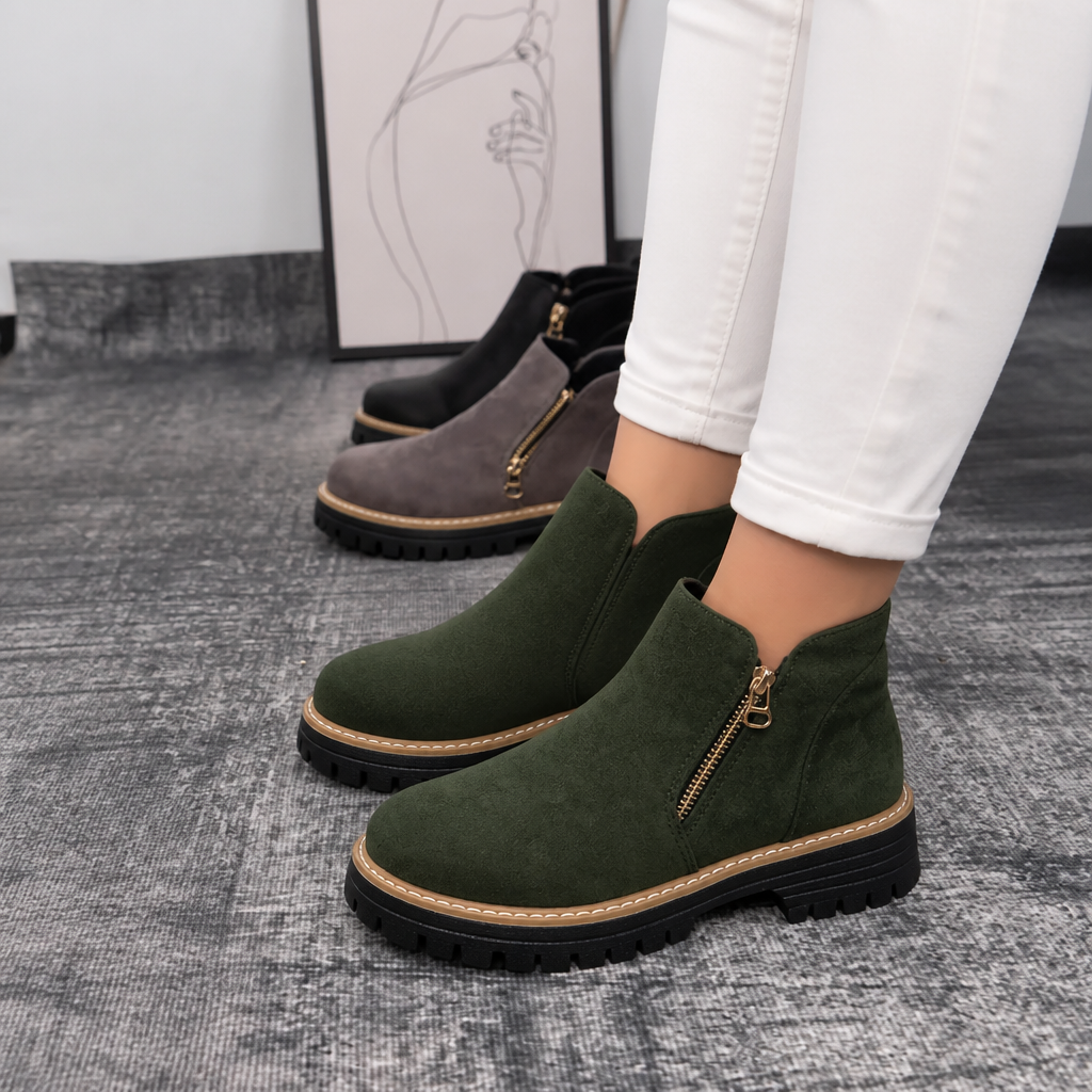 Moderna ankelboots med komfort-teknologi för vardagsbruk