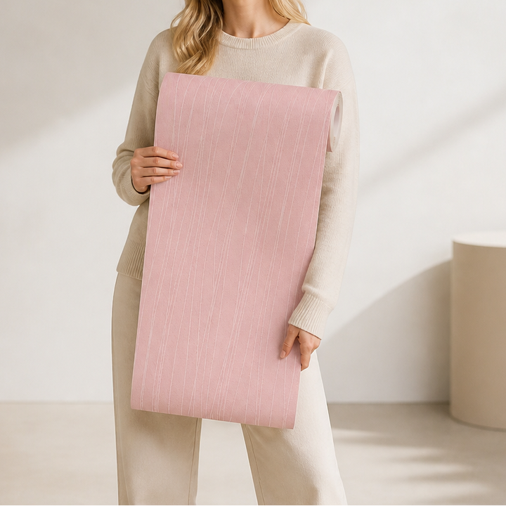 Självhäftande väggdekor med 3D-mönster som fästs direkt på väggen
