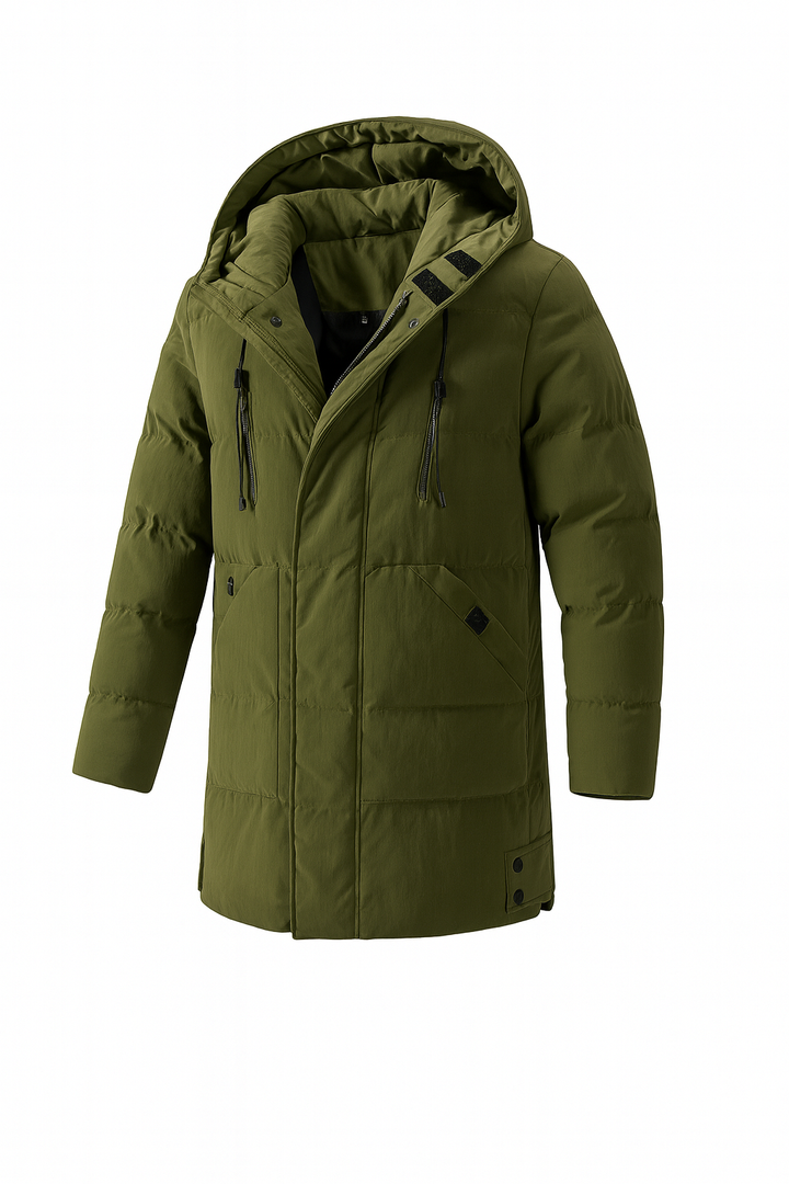 Bekväm herrparkas med isolering och huva. Slitstark vinterjacka, perfekt som varmt ytterplagg för fritid.