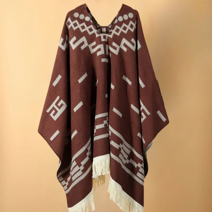 Bekväm herrponcho, idealisk för hösten. Mjukt och varmt ytterplagg som kompletterar herrmode på kalla dagar.