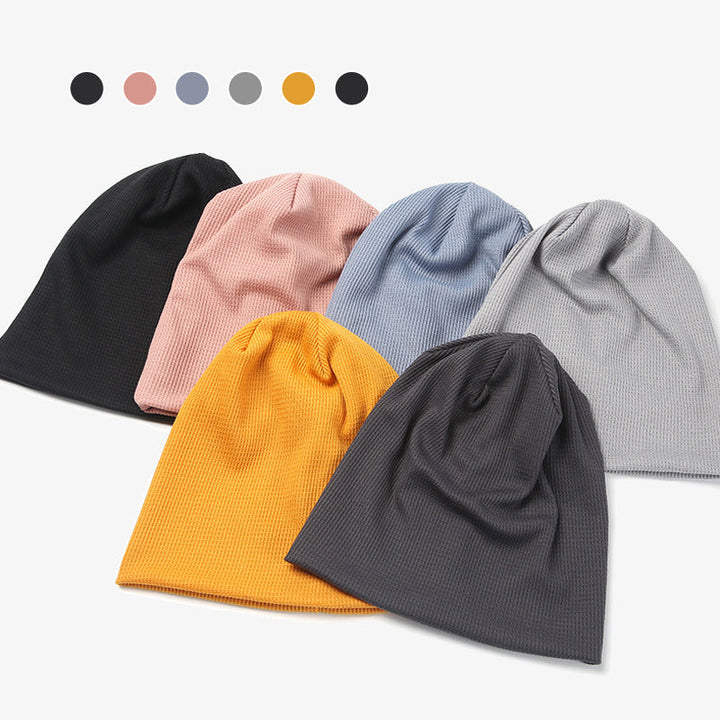 Varm unisex höstvintermössa i mjuk, vindtät fleece, kupoltopp, brättefri, flerfärgad; perfekt för höst och vinter.