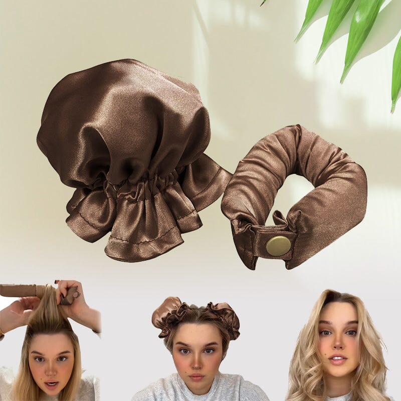 Olika färger av värmefria curlinghattar, som visar utbudet av färger för skonsam hårstyling.