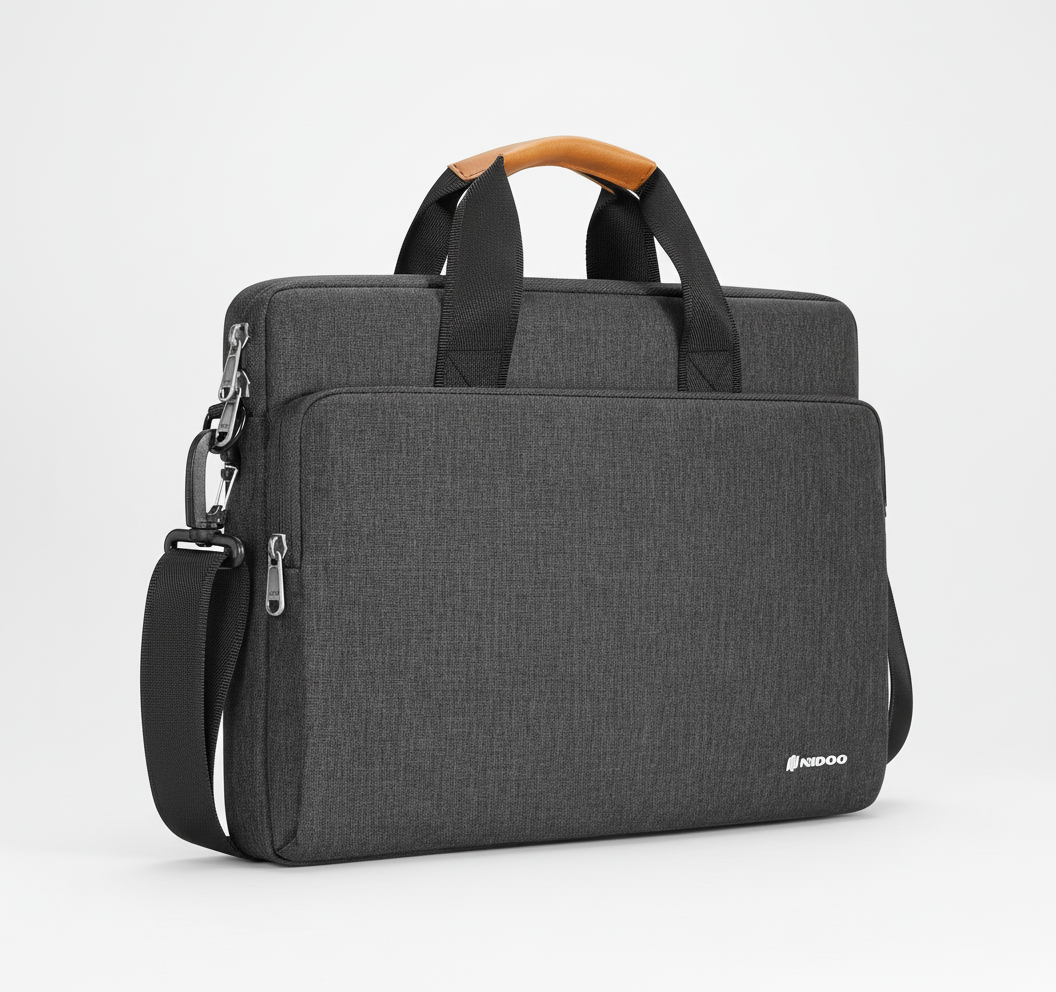 Elegant laptopväska med bekväm axelrem, vattentålig för dagligt bruk och teknikskydd.