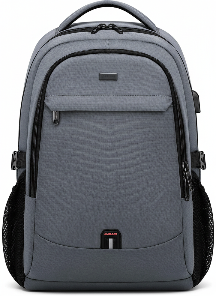 Unisex laptopryggsäck, vattentålig design med USB-laddningsport för arbete, skola och resor.