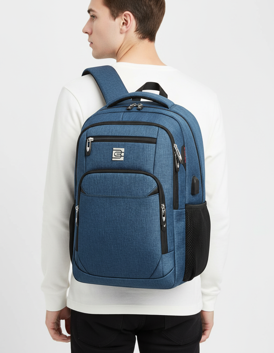 SmartBack laptopväska, vattentät och bekväm. Perfekt för resor och arbete.