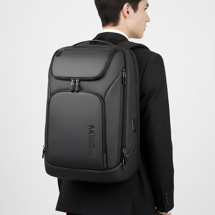 Praktisk unisex ryggsäck/laptopväska med integrerad USB-port, perfekt för vardagsbruk.