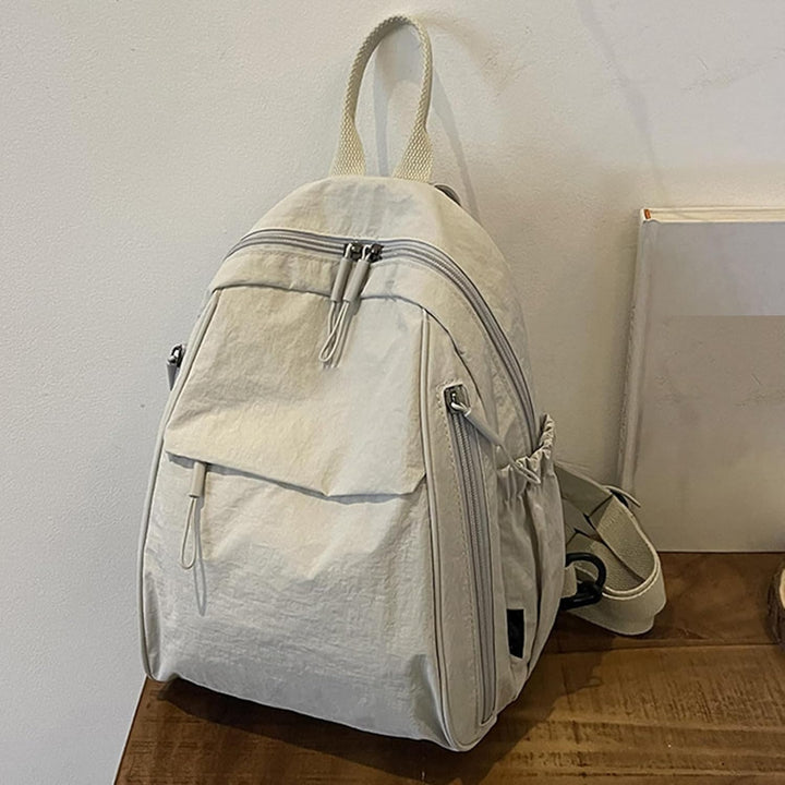 Unisex Arvion vattentät skolryggsäck i gul, lättviktig med många fack för organisation.