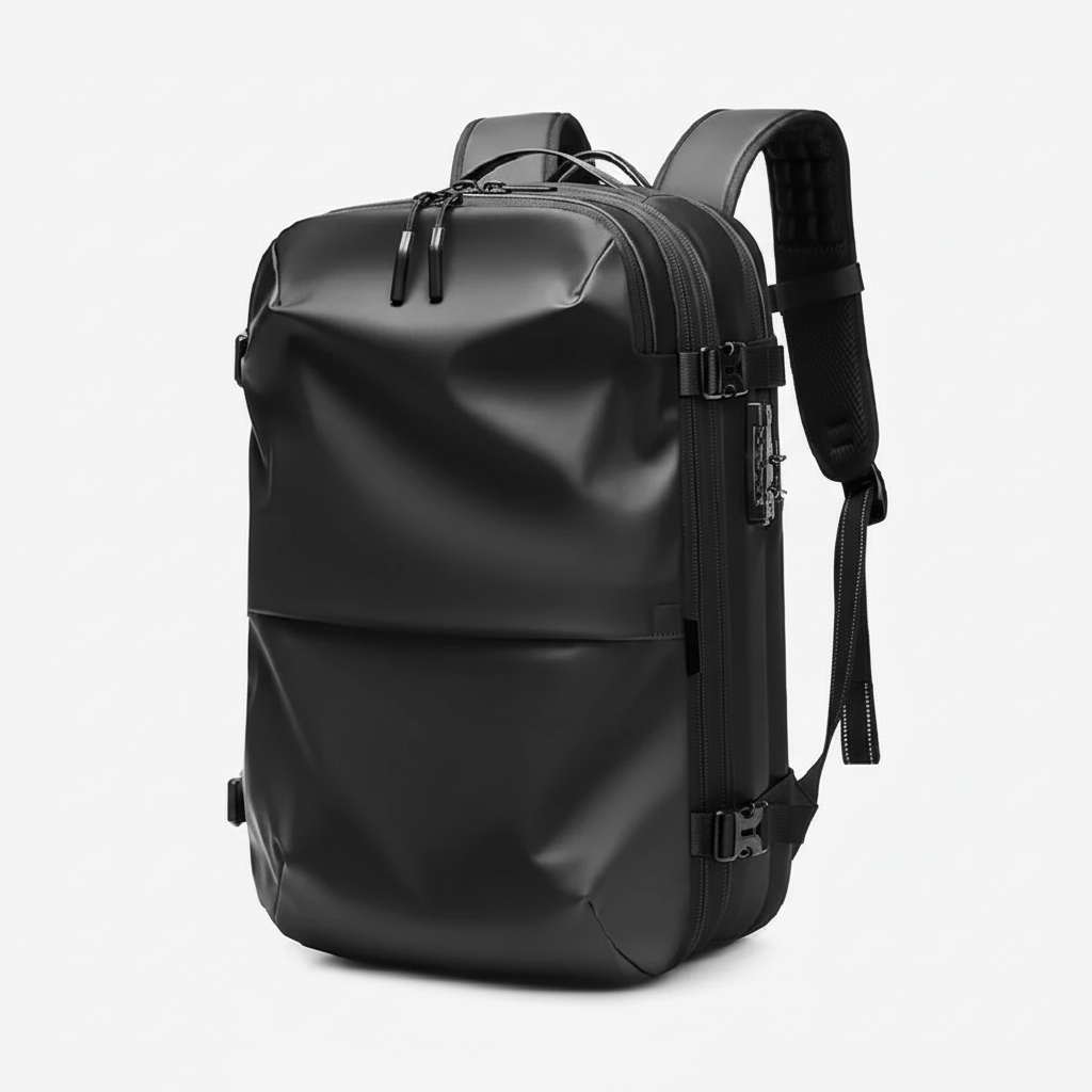 Mångsidig vattentät ryggsäck för resor. ExpandPack med laptopfack, perfekt som carry-on för äventyr.