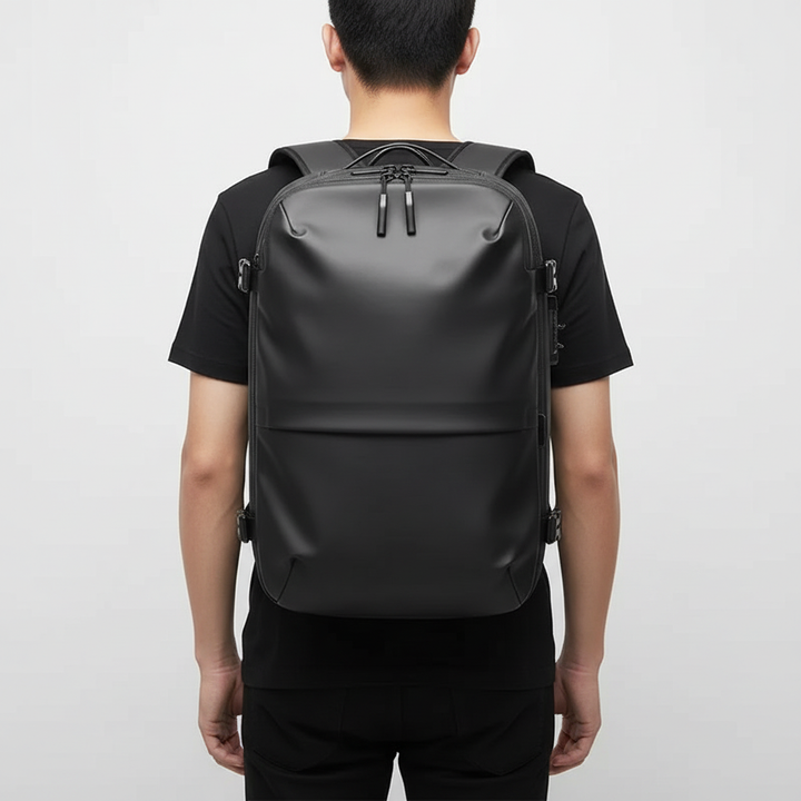 Unisex vattentät ryggsäck med expanderbar design. Perfekt för outdoor, skola och pendling.