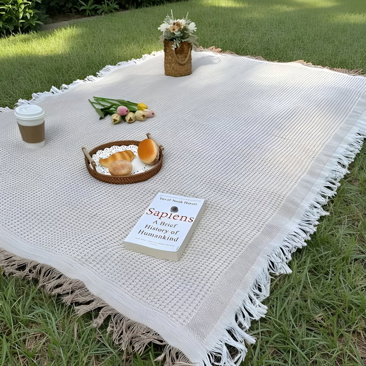 Vattentät picknickfilt 180x180 cm, hopfällbar för enkel transport och utomhusbruk.