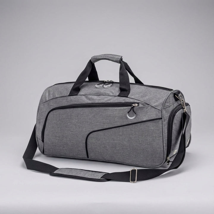 Slitstark 35L duffel i vattentätt oxfordtyg, unisex design. Optimal förvaring för sport, gym och resor.