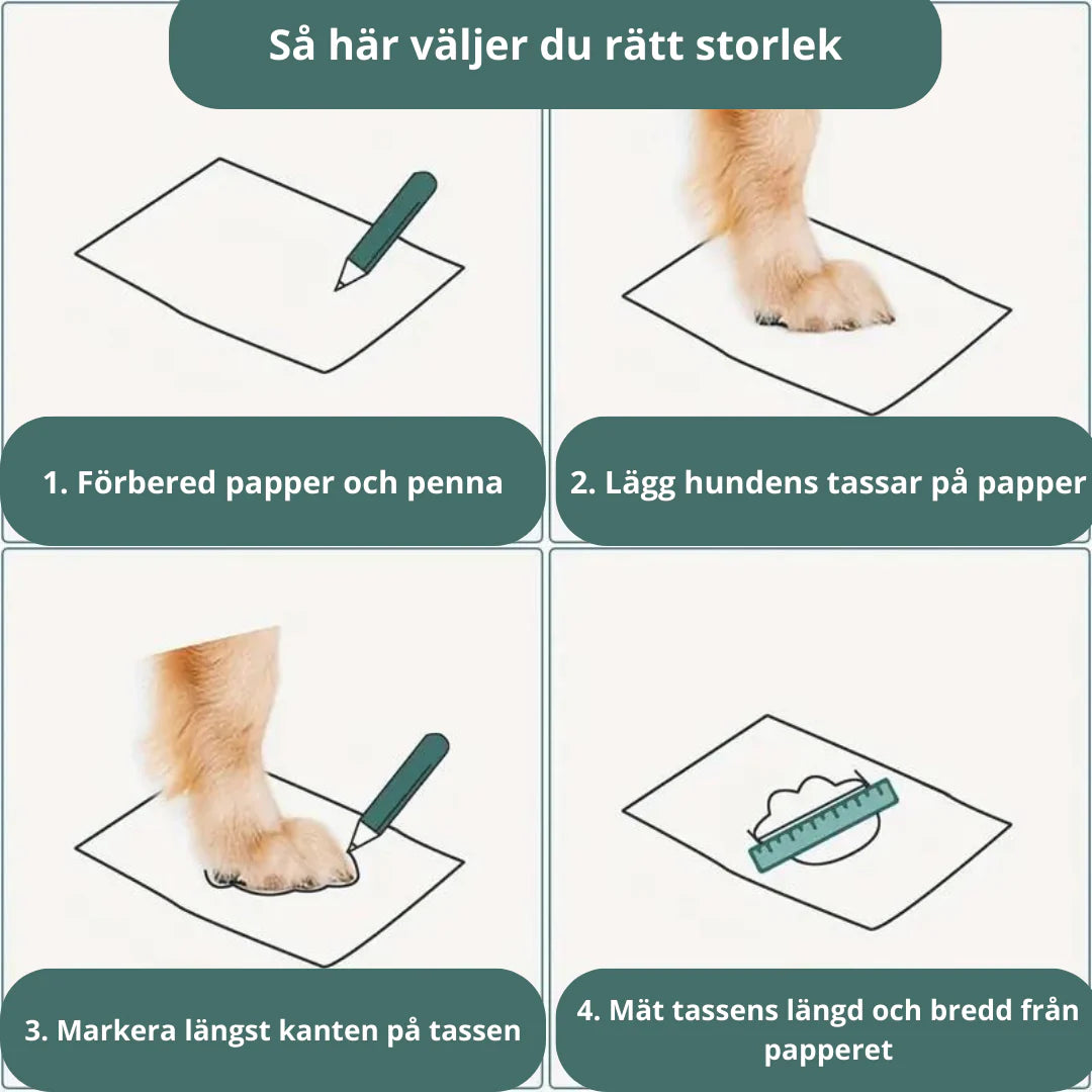Vattentäta hundskor perfekta för regn, snö och våta utomhusäventyr.