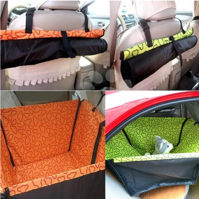 Robust bagagerumsmatta för hundtransport, svart och vattentät, håller bilens bagageutrymme rent.