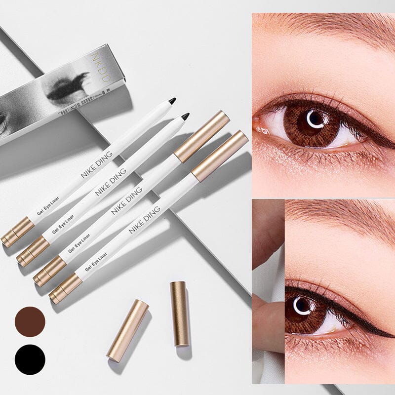 "Vattentät snabbtorkande eyeliner i elegant svart, tunn spets, lätt att använda för precis applicering."