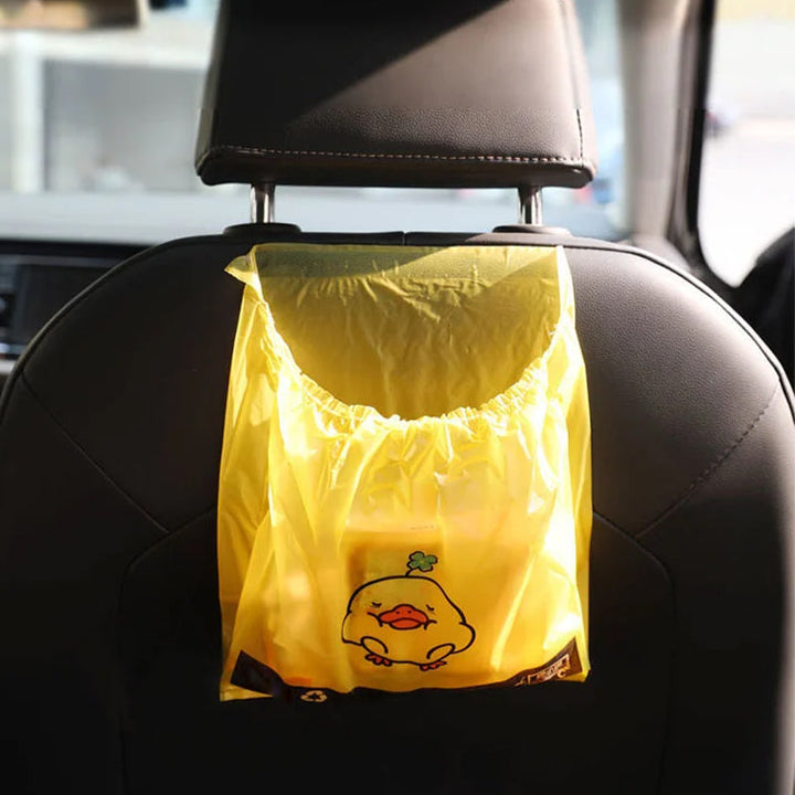 "Vattentäta självhäftande soppåsar 20x26 cm i gul PE, perfekt för kök och badrum, stark vidhäftning och läcksäker."