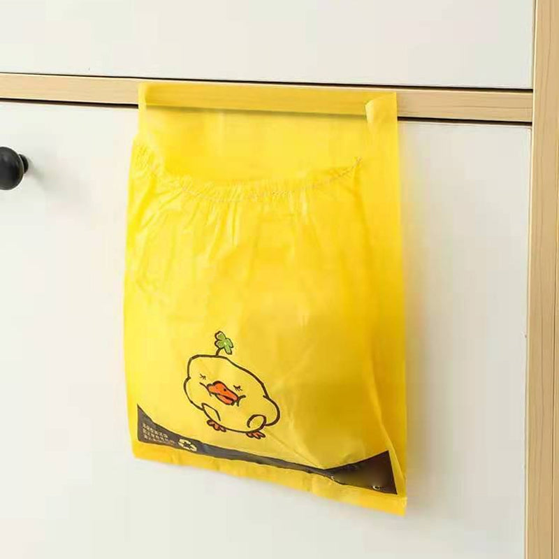 "Vattentäta självhäftande soppåsar 20x26 cm i gul PE, perfekt för kök och badrum, stark vidhäftning och läcksäker."