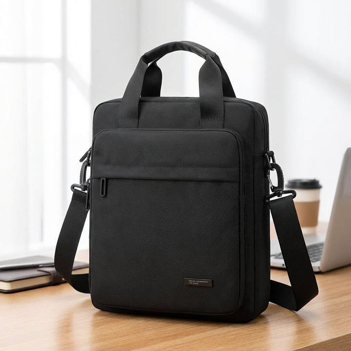 Vaylor slim affärsmessengerbag i nylon, vattentät axelväska med fack för laptop, perfekt för organiserad pendling.