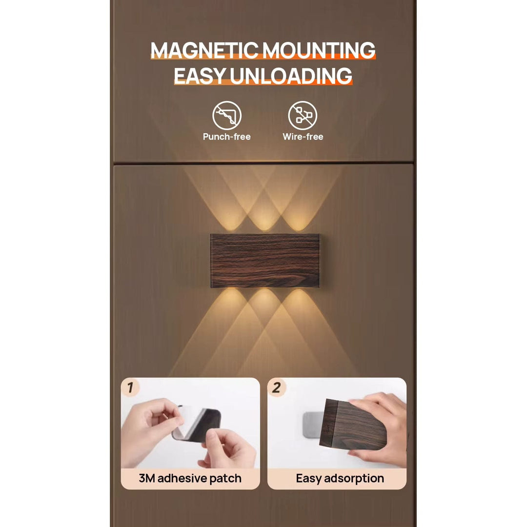 Uppladdningsbar vägglampa i modern design för stilfull inredning