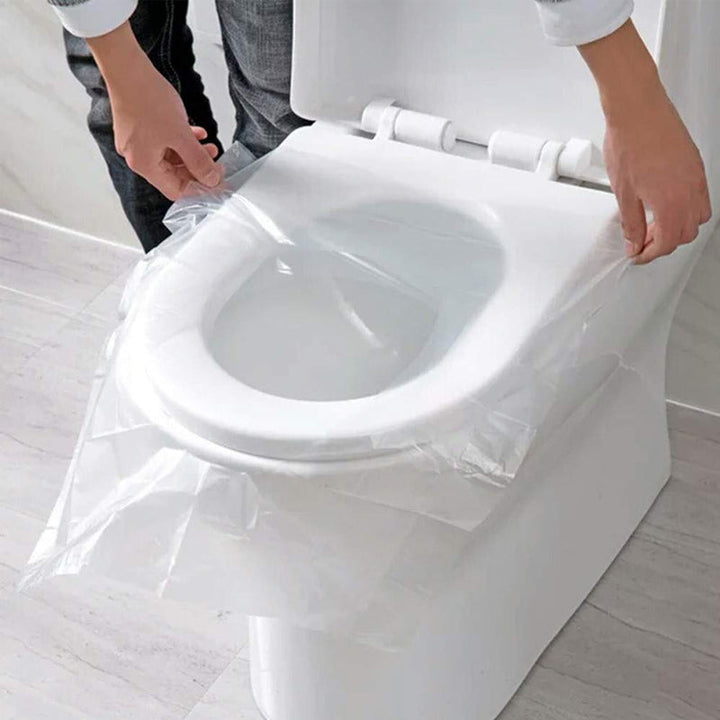 "Vikbart engångstoalettsits underlägg i vit färg, 40x48 cm, för hygien och komfort, idealiska för resor och hem"