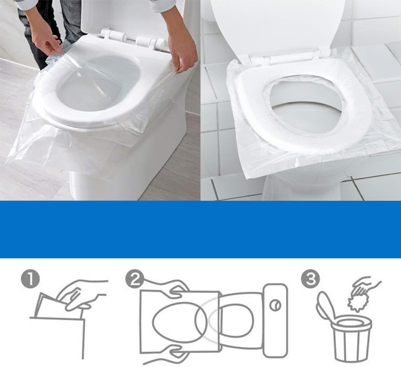 "Vikbart engångstoalettsits underlägg i vit färg, 40x48 cm, för hygien och komfort, idealiska för resor och hem"