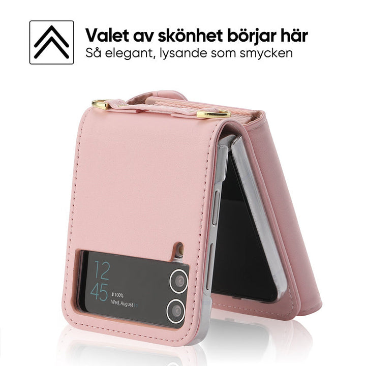 Samsung FLIP4/FLIP3 fodral öppet som visar kortplatser.
