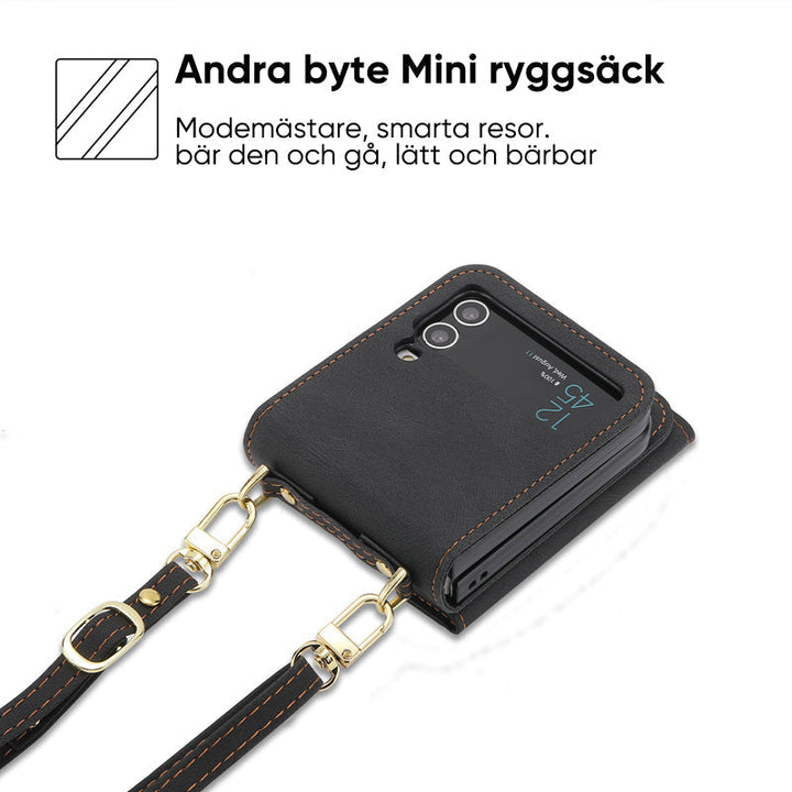 Samsung FLIP4/FLIP3 fodral i användning, skyddar telefonen och förvarar kort.