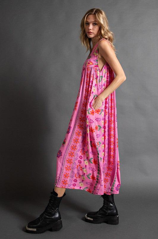 Löst sittande ärmlös jumpsuit