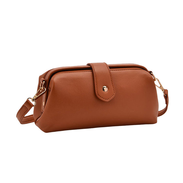 "Vintage Mini Crossbody-väska för damer med retro stil, mässingdetaljer, perfekt för daglig användning. Flera färgval."